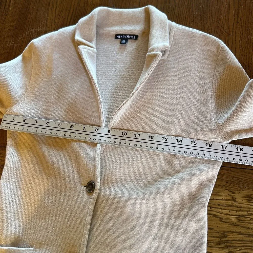 J Crew Mercantile Knit Blazer Old Money Size XS Preppy Classic Minimalist Office